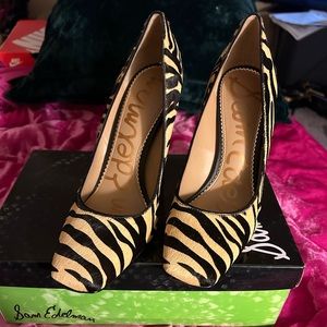 New! Sam Edelman pony hair square toe pumps